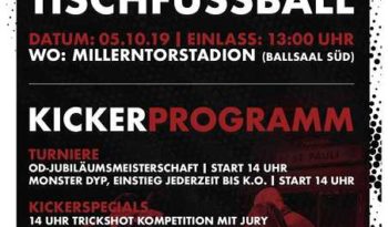 tischkicker Jubiläum beim FC St.Pauli